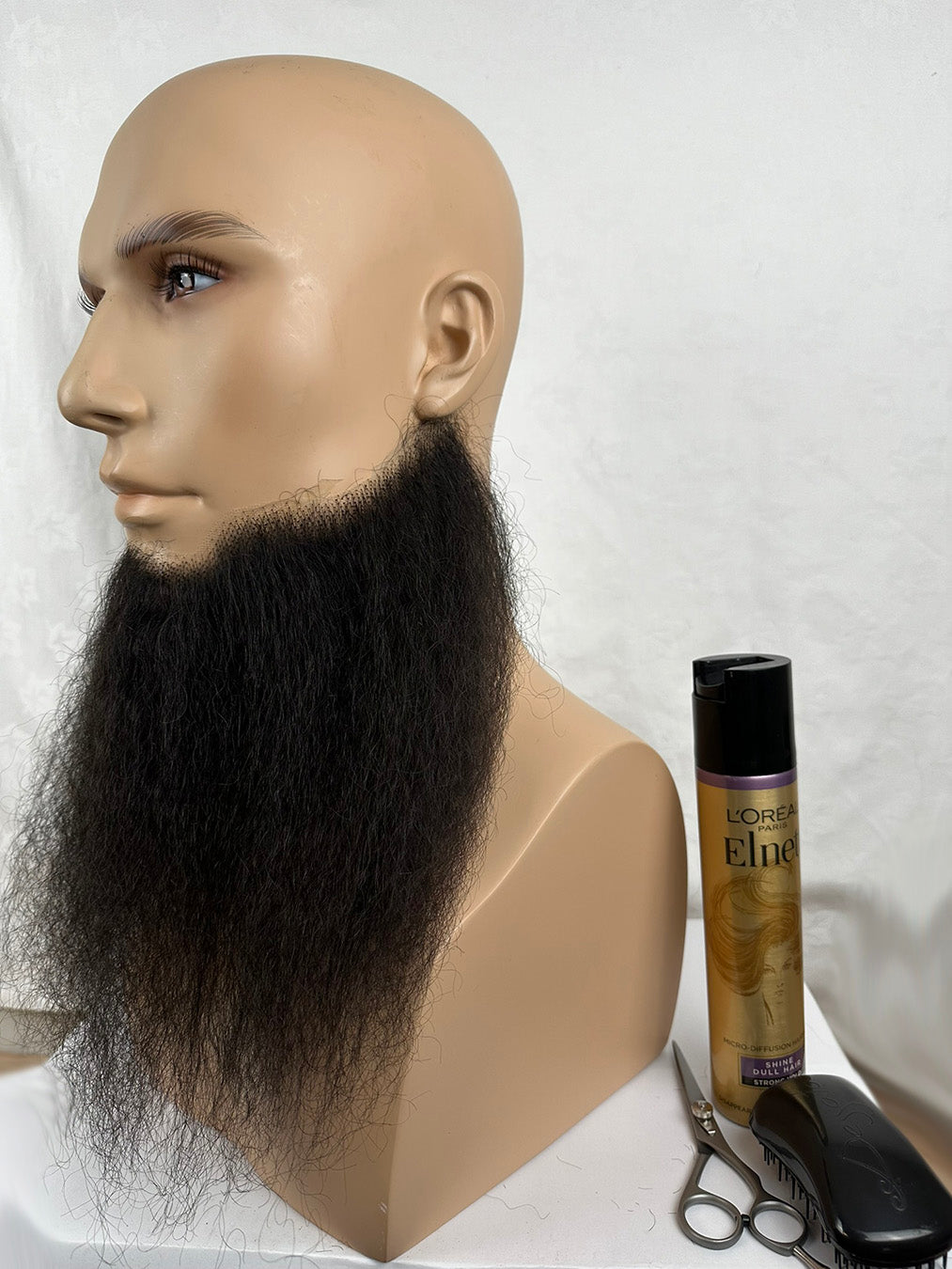 image of a long full fake actors beard