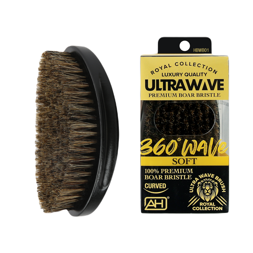 A Premium oval shaped Soft Boar Bristle Wave Hairbrush