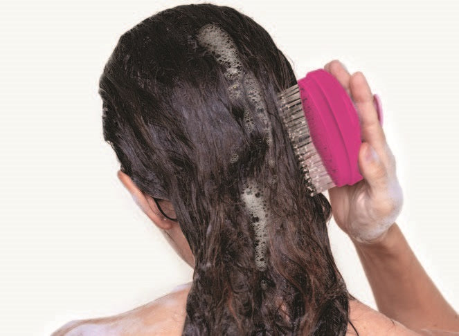 Shampoo Brush and Detangling Scalp Scrubber