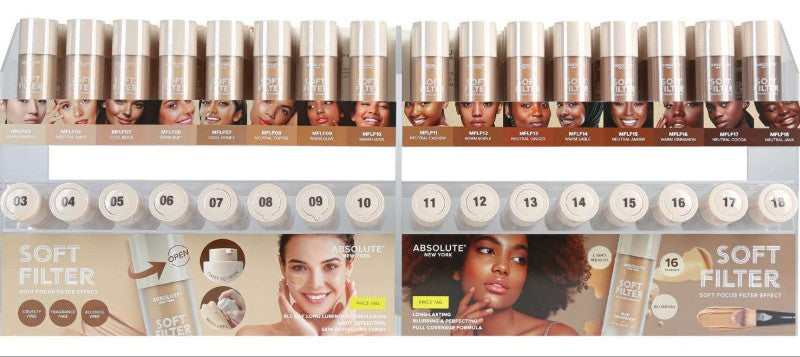 Soft Filter Foundation Retail Display with Stock ST-MFLF