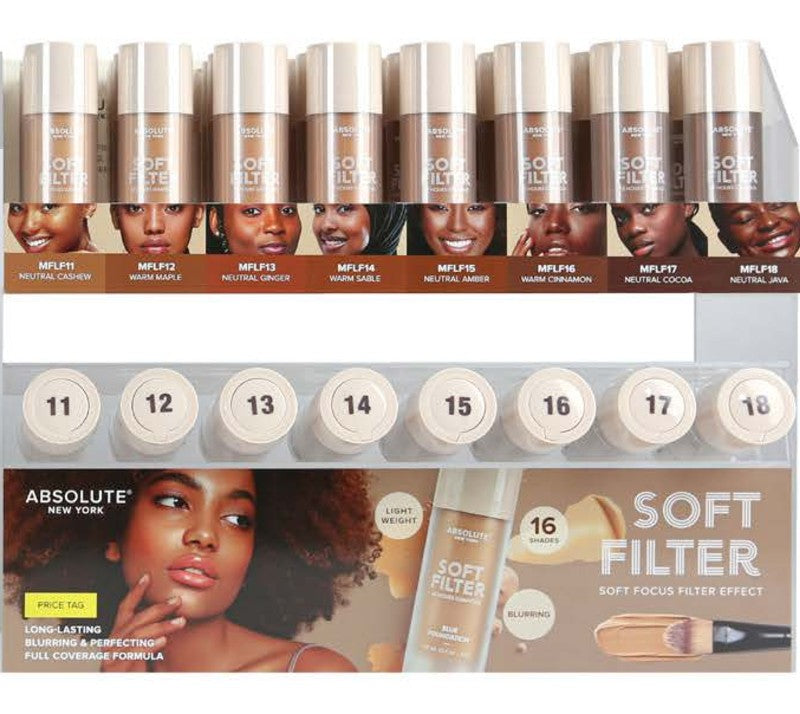 Soft Filter Foundation Retail Display with Stock ST-MFLF