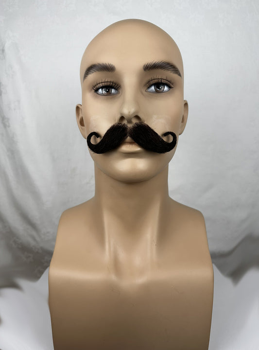 Theatrcial human hair moustache