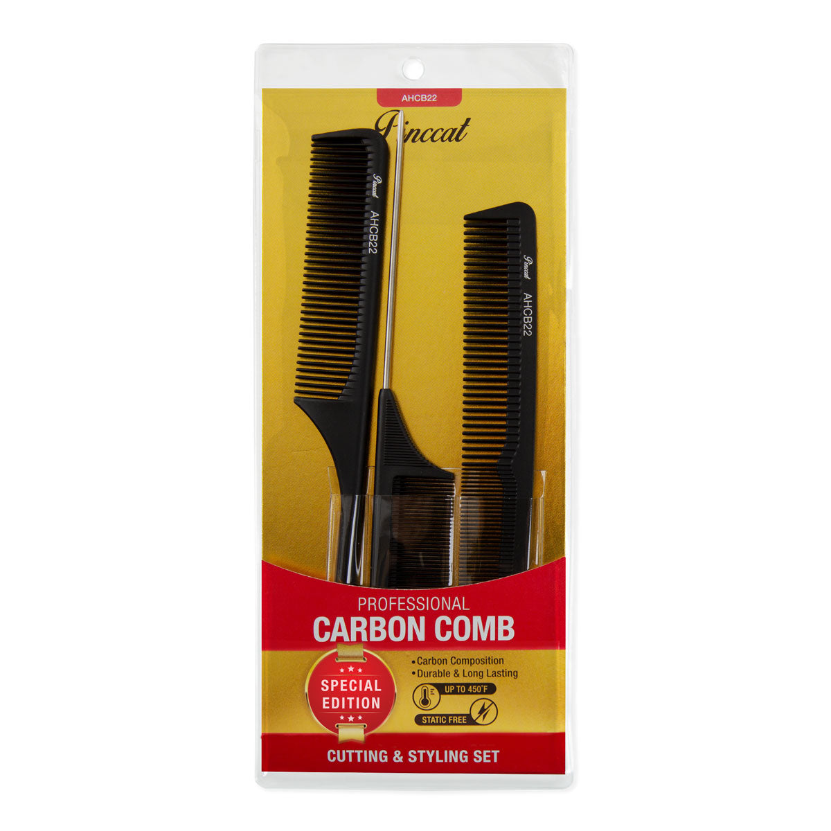 PROFESSIONAL CARBON BARBER COMBS