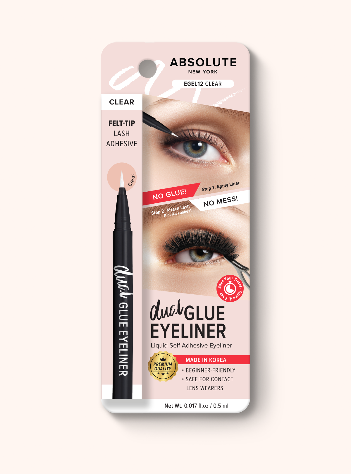 Dual Eyelash Glue & Eyeliner: 2-in-1 Adhesive Liner - Absolute New York