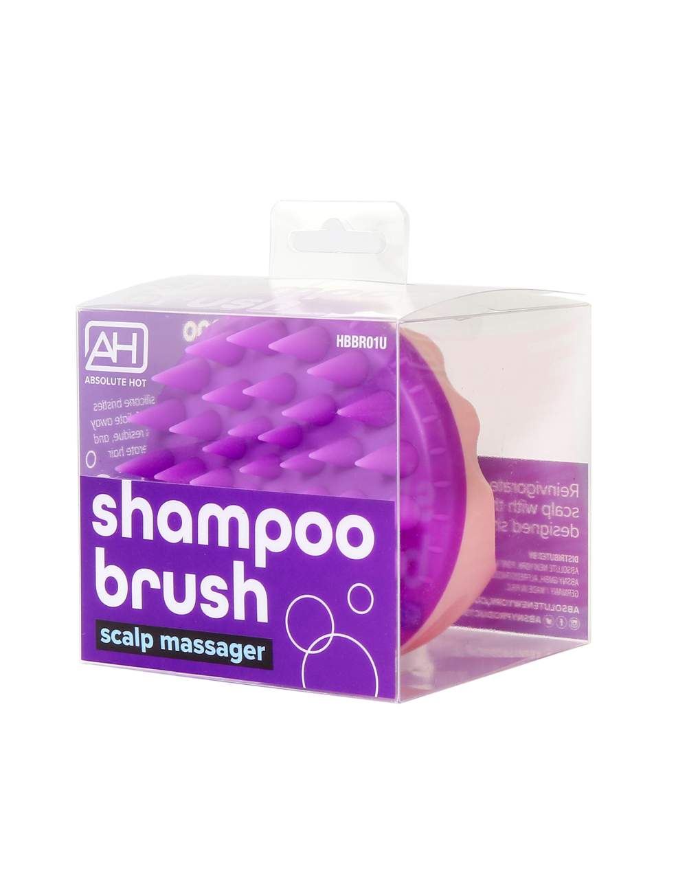 ABSOLUTE HOT Shampoo Brush Scalp Massager: Stimulate Growth & Exfoliate Scalp | Silicone Bristles