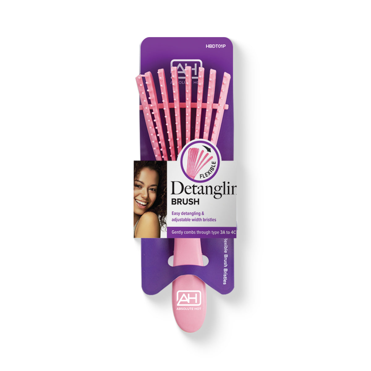 Afro Hair Detangling Brush: Gentle Detangling for Curly, Kinky & Coily Hair | Wet & Dry Use