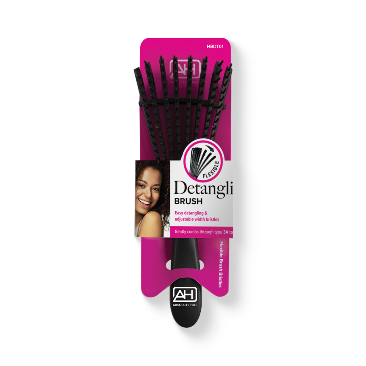 Afro Hair Detangling Brush: Gentle Detangling for Curly, Kinky & Coily Hair | Wet & Dry Use
