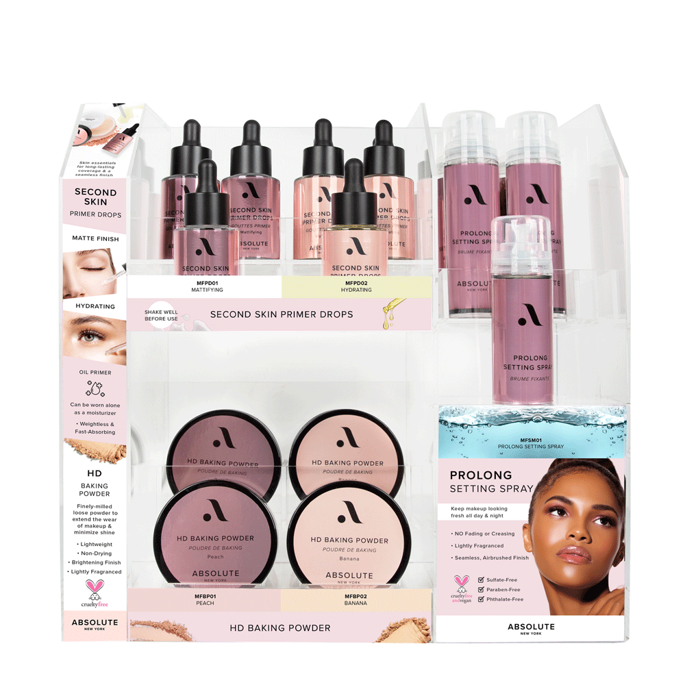 HD BAKING POWDER, SECOND SKIN PRIMER DROP/PROLONG SPRAY ST-MFBP