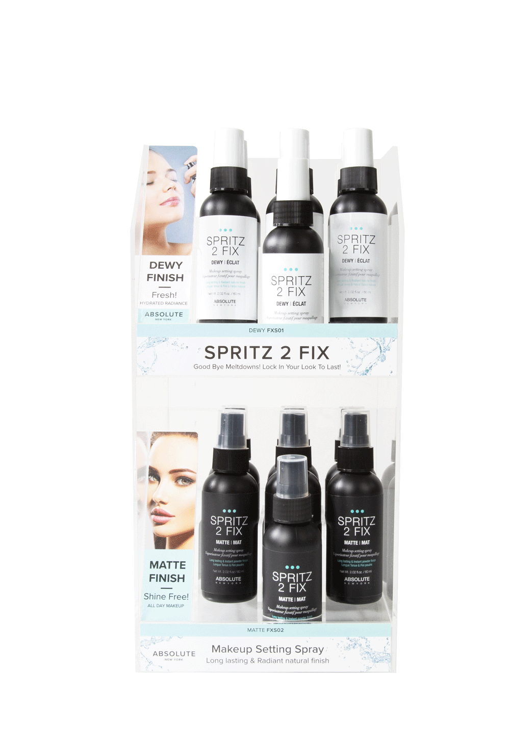 SPRITZ 2 FIX SETTING SPRAY DISPALY ST-MFM