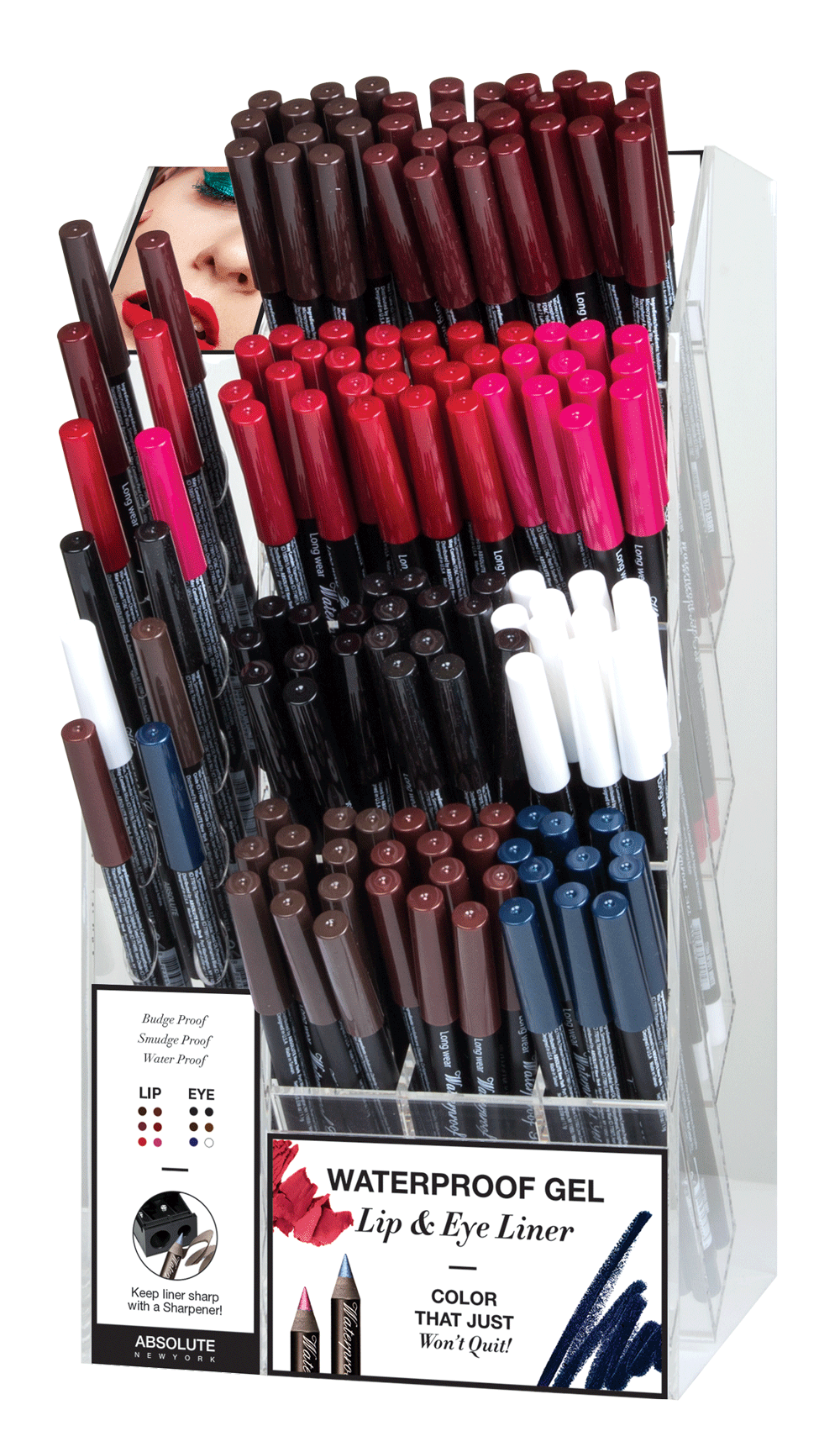 WATERPROOF GEL EYE & LIP LINER DISPLAY ST-MGL