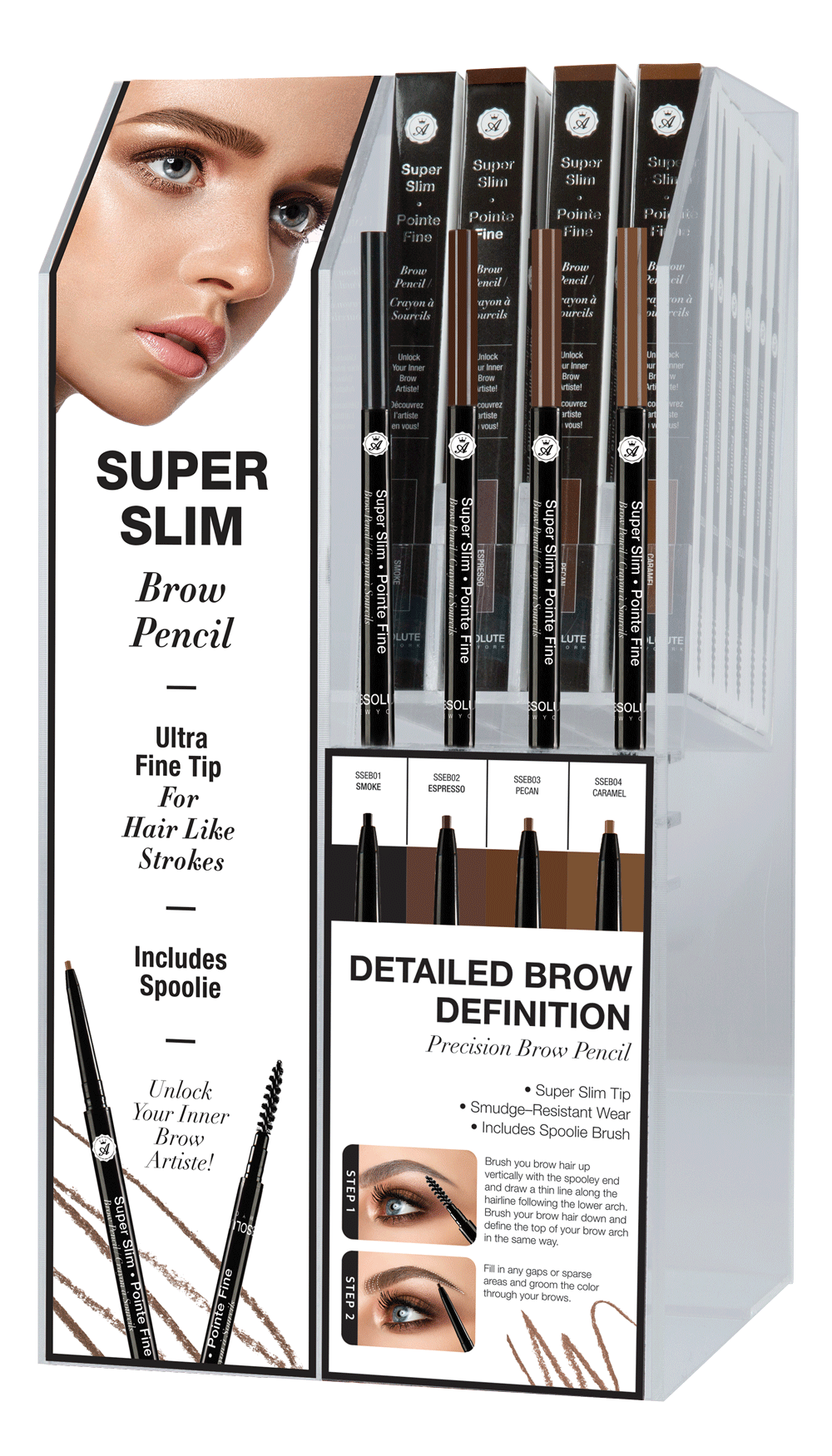 SUPER SLIM BROW PENCIL DISPLAY ST-SSEB