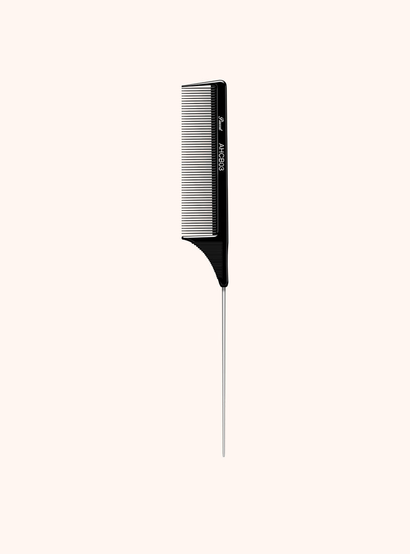 Carbon Comb Metal Tail Fine Tooth 9"