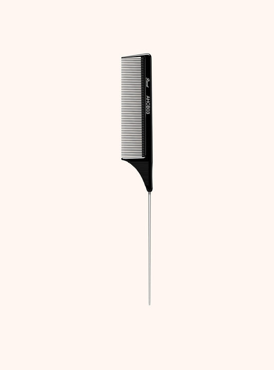 Carbon Comb Metal Tail Fine Tooth 9"