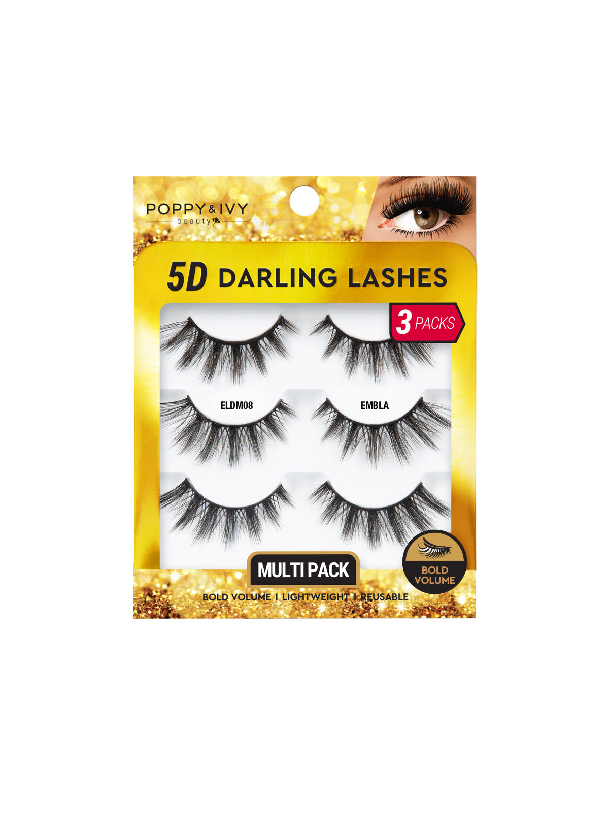 5D DARLING LASHES - 3 PAIRS || EMBLA