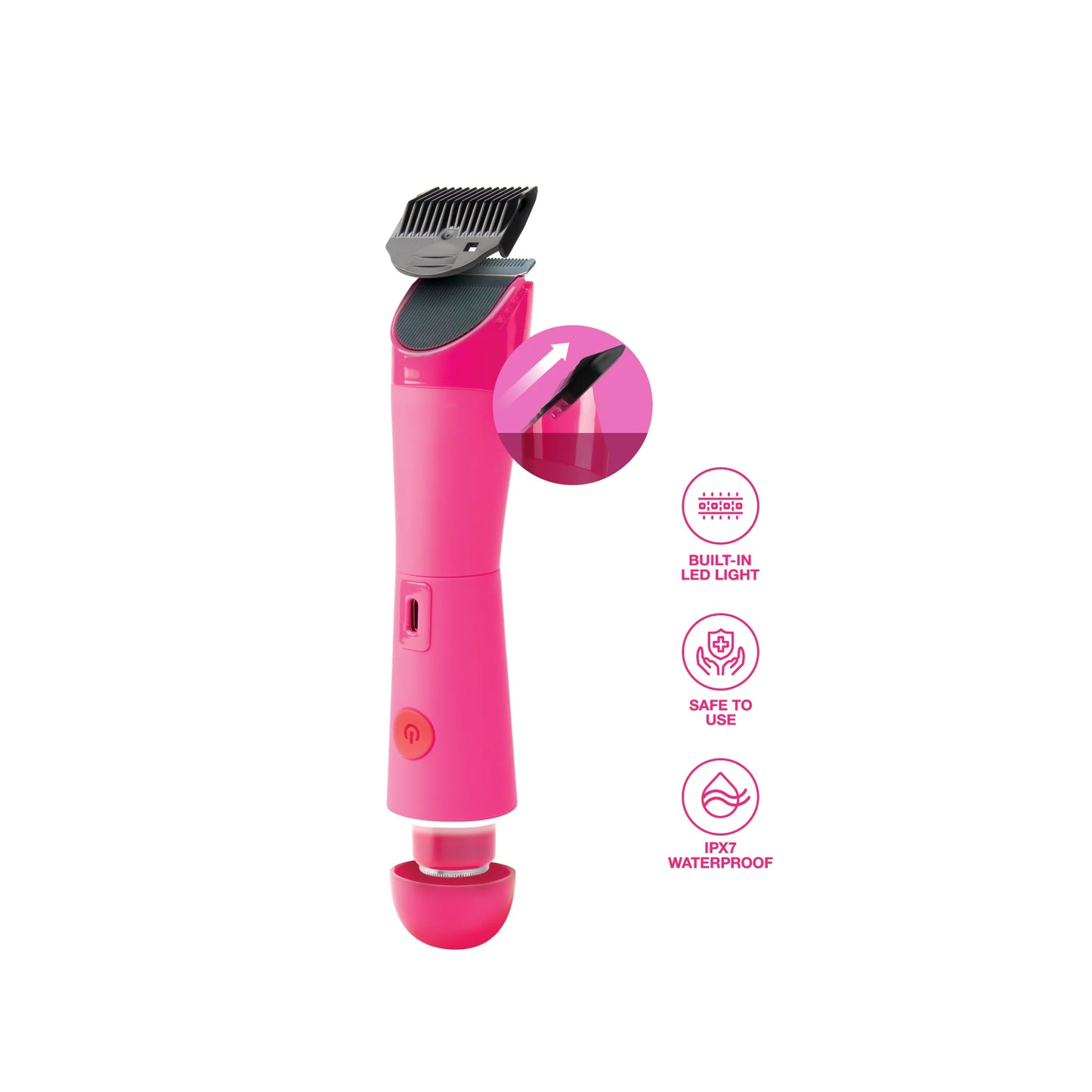 Magic Trim 2-IN-1 Body Trimmer & Shaver  Pink