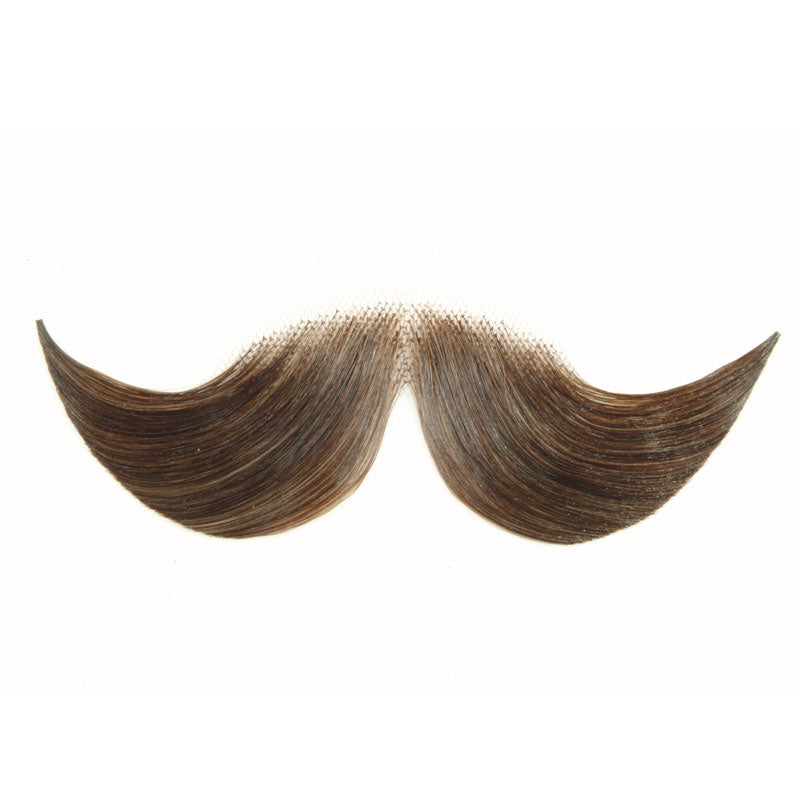 Close up image of the waxed MH moustache