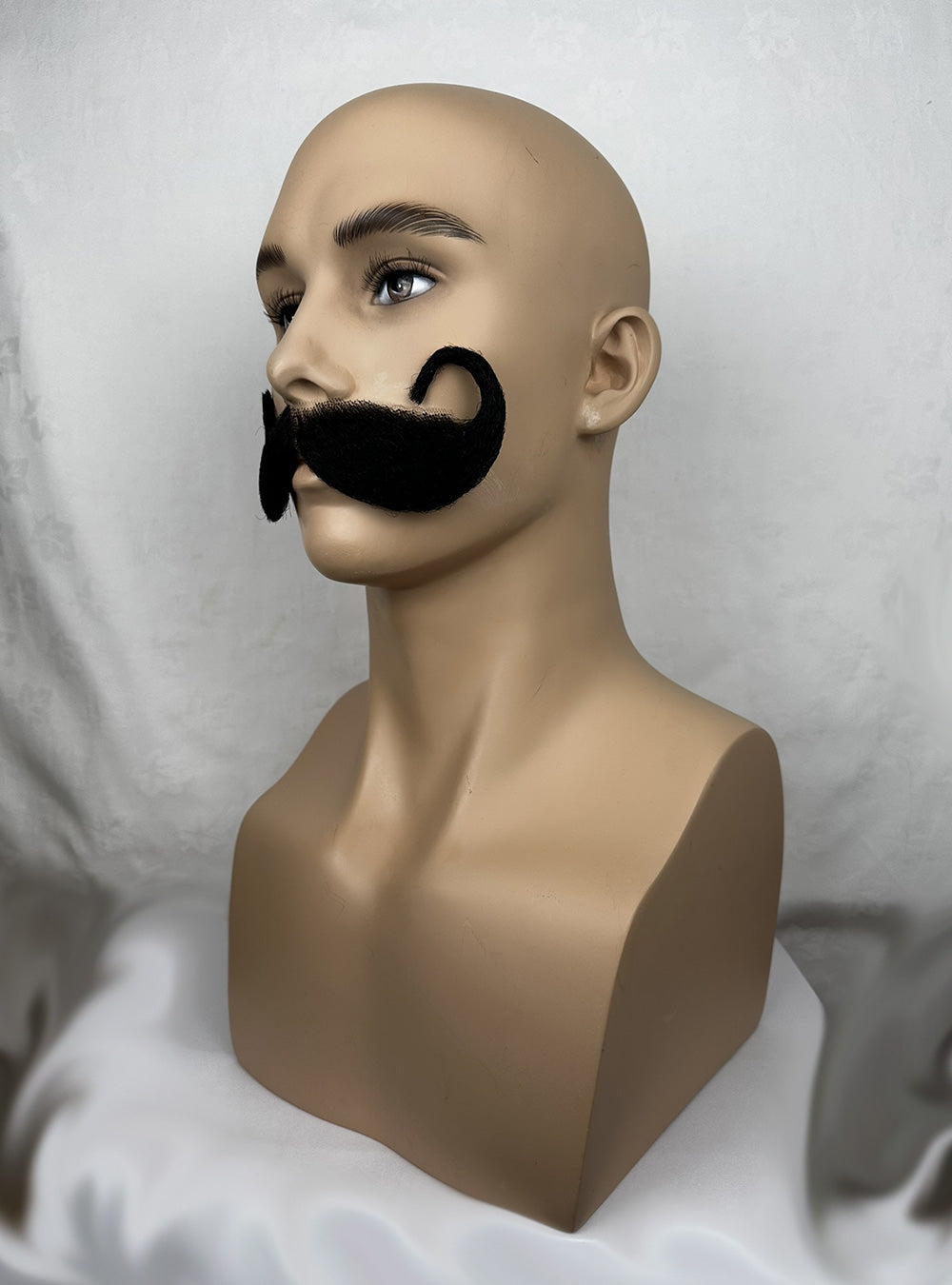 Large waxed and curled fancy dress moustache