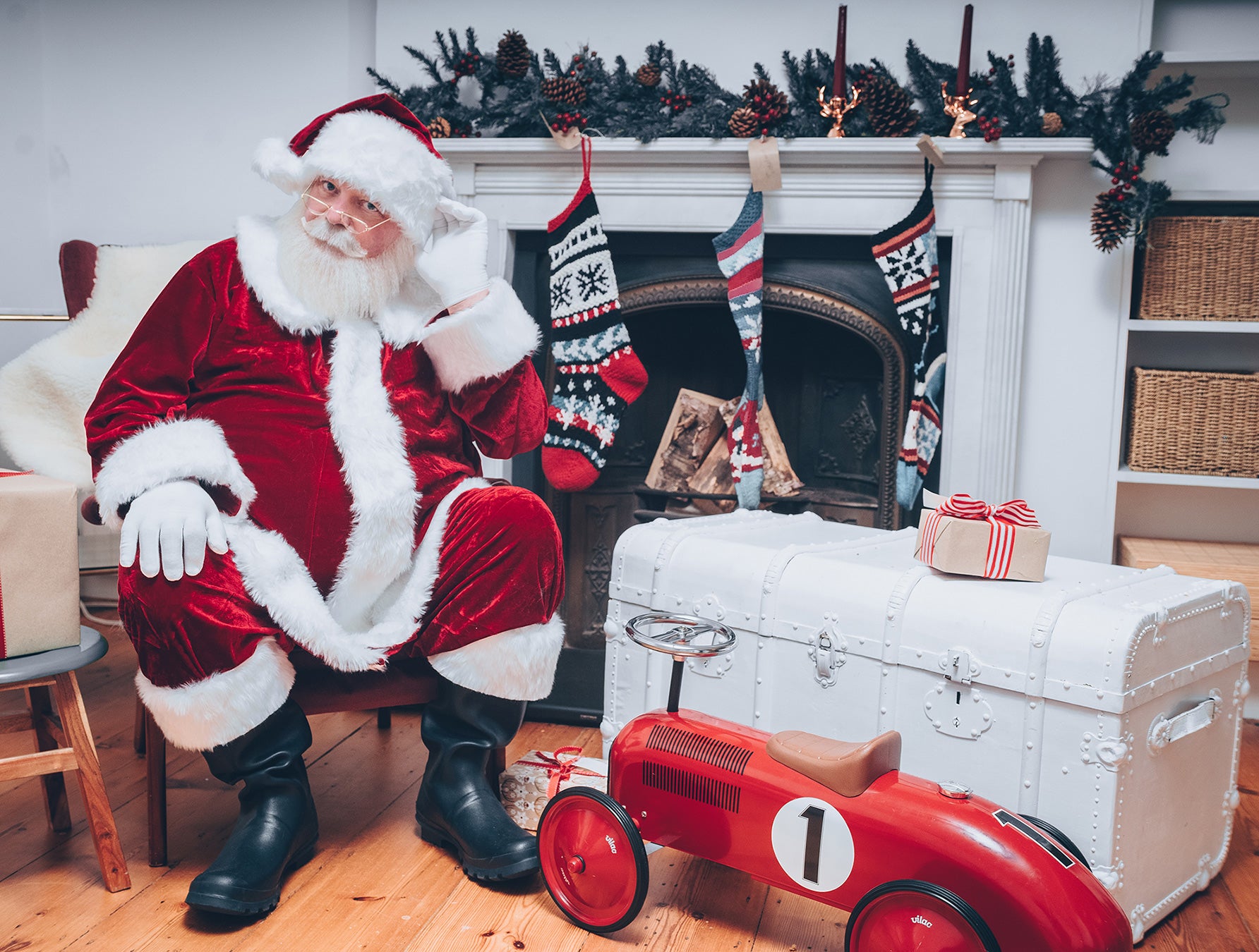 Professional Father Christmas Beard & Moustache