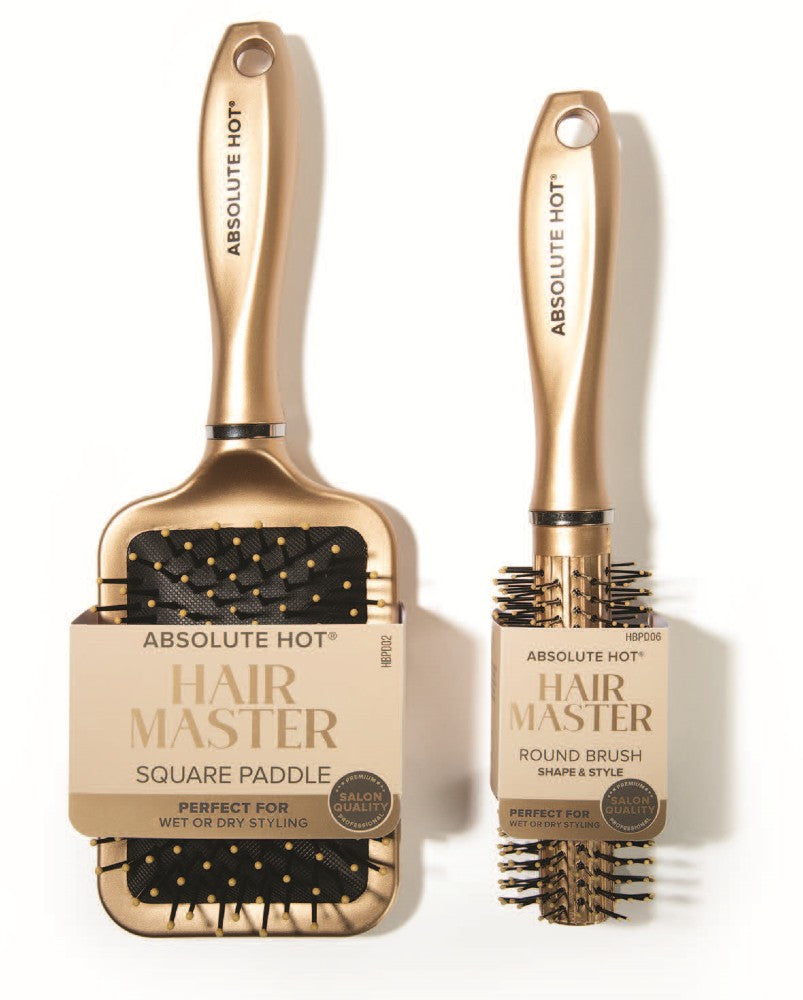 An image of the Hairmaster Gold Brushes by Absolute Hot.