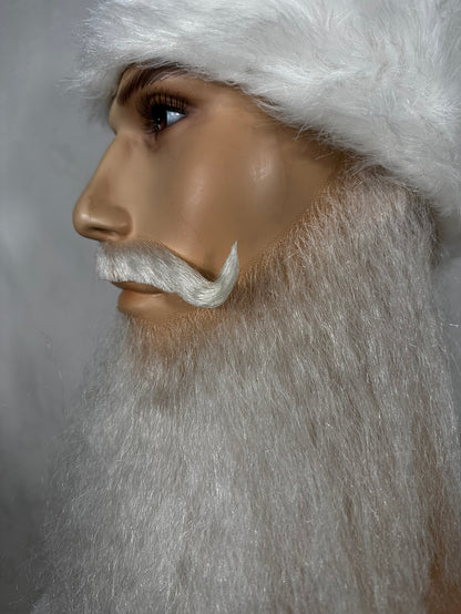 Close up of father Christmas beard and moustache 