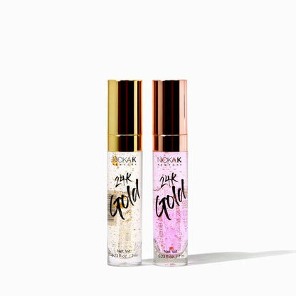 24K Gold Lip Gloss Gold and Rose Gold Pack