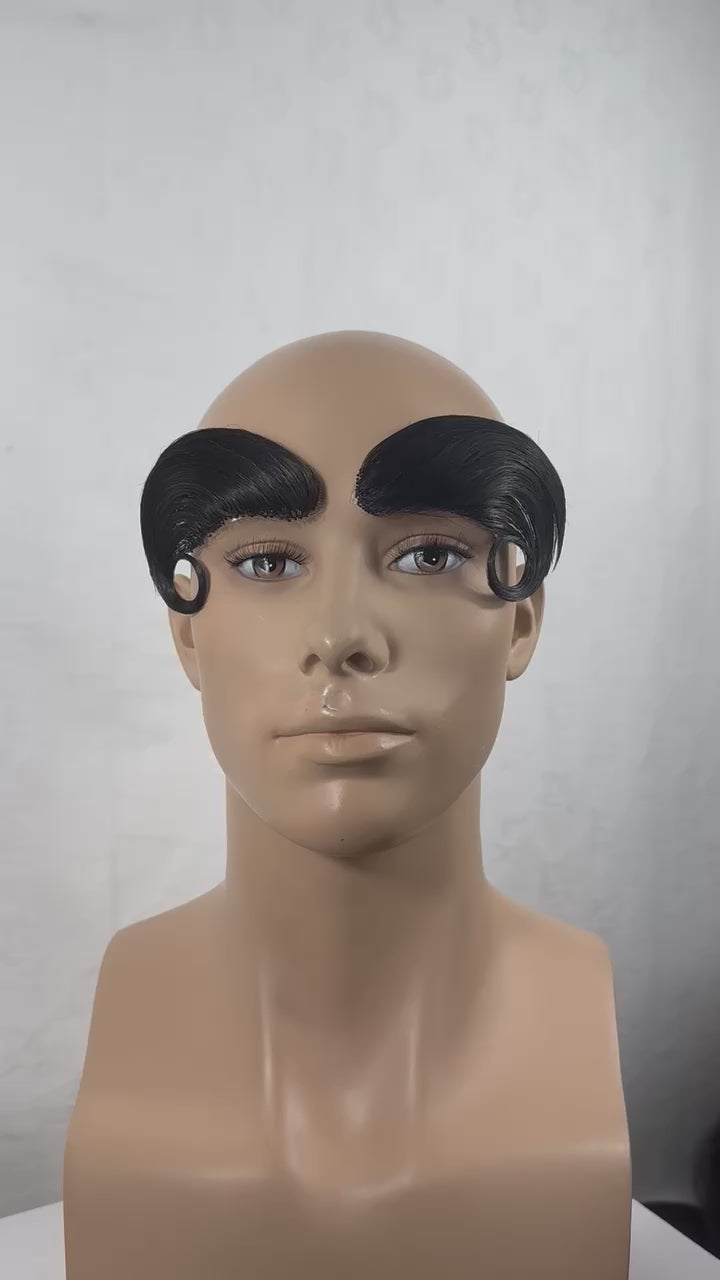 Video of Large volume prosthetic eyebrows