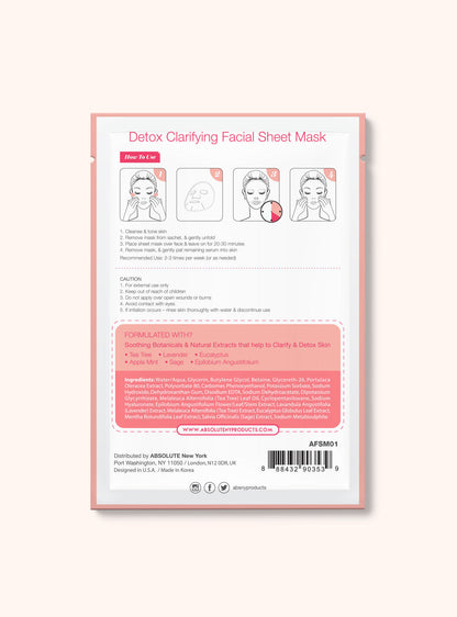 Facial Sheet Masks AFSM01 Detox