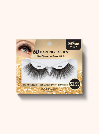 Poppy & Ivy 6D Darling Lashes 25mm Eyelashes- Ultra Volume Faux Mink