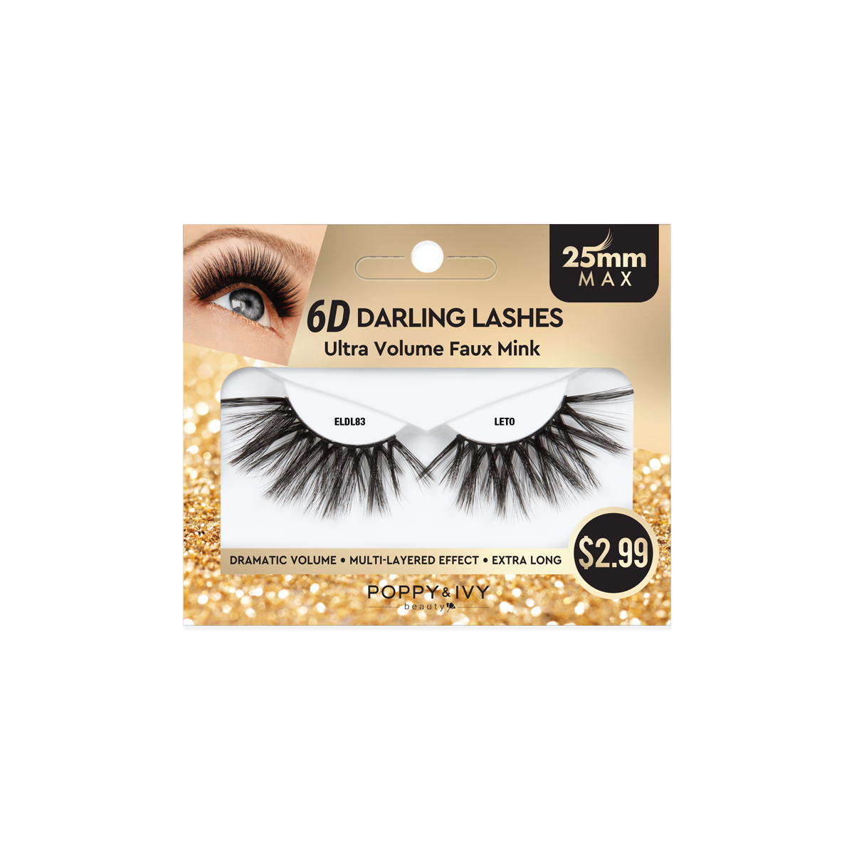 Poppy & Ivy 6D Darling Lashes 25mm Eyelashes || Leto