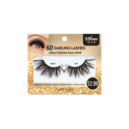 Poppy & Ivy 6D Darling Lashes 25mm Eyelashes || Leto