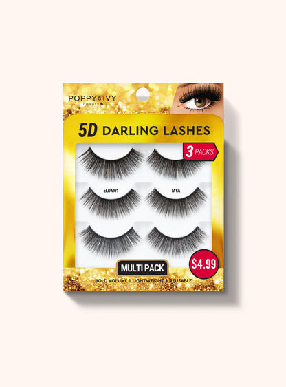 5D Darling Lashes - 3 Pairs ELDM01 MYA