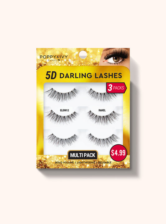 5D DARLING LASHES - 3 PAIRS || RAKEL