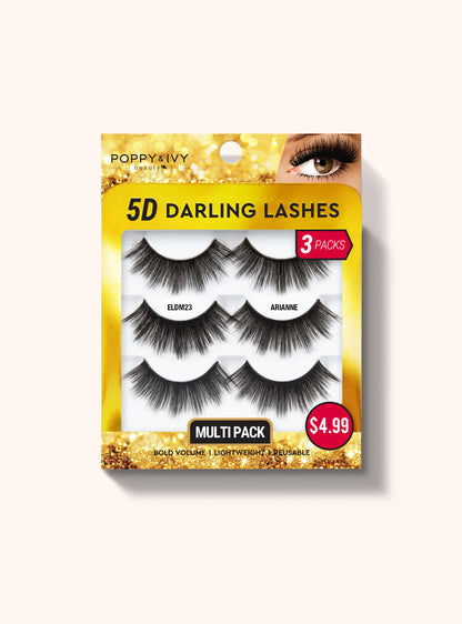 5D Darling Lashes - 3 Pairs ELDM23 ARIANNE