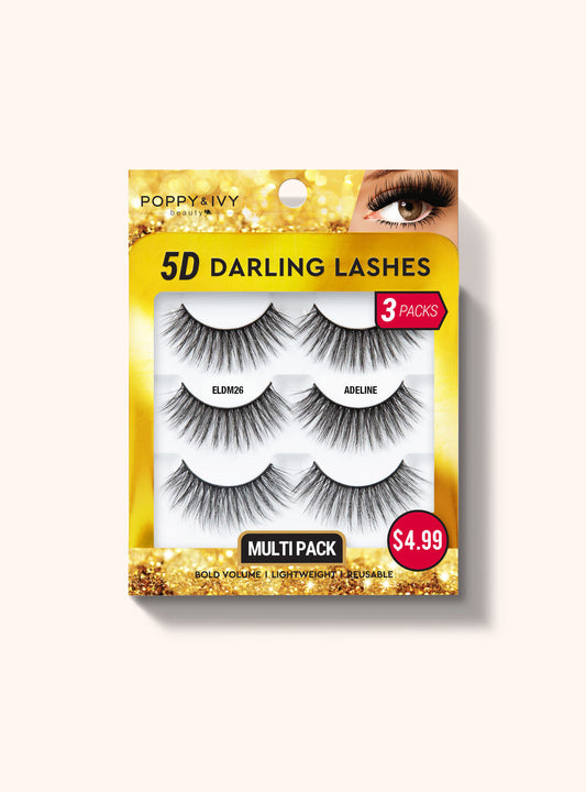 5D DARLING LASHES - 3 PAIRS || ADELINE