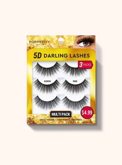 5D Darling Lashes - 3 Pairs ELDM30 EDEN