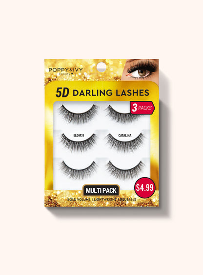 5D Darling Lashes - 3 Pairs ELDM31 CATALINA