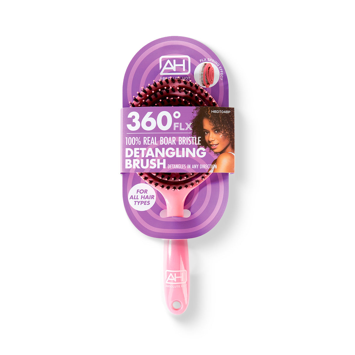 Round Detangling Brush Baby Pink