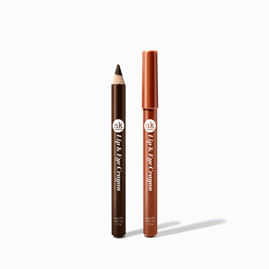 LIP & EYE CRAYON - DARK BROWN & BURNT