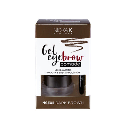 Gel Eyebrow Pomade | Eyes by Nicka K - DARK BROWN NGE05